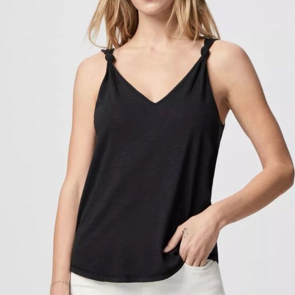 Paige Rylen Black Knot Tank V Neck Large - Picture 1 of 8